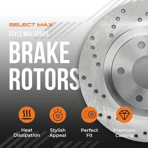 Miniatura 6 de Max Advanced Brakes Kit de freno delantero y trasero compatible con Mazda 3 Sport 2.0L 2004-2007 2008 2009 2010 2011 2012 2013 2013 Reemplazo
