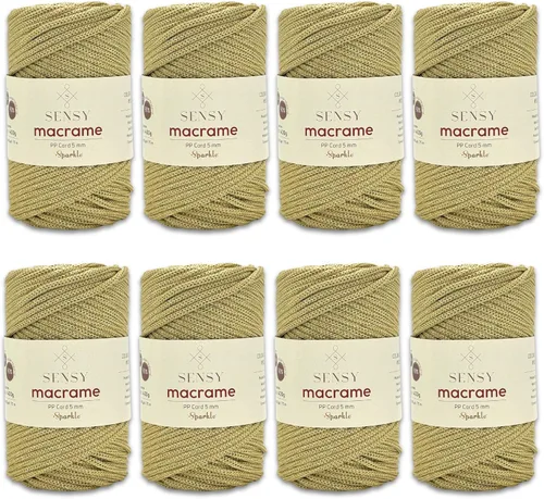 Miniatura 12 de Sensy - Cuerda de poliéster prémium de 0.197 in, 104 yardas, 100% polipropileno, cordón de macramé de 0.197 in, cuerda de ganchillo para bolsa