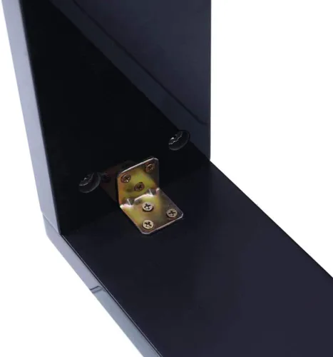 Miniatura 7 de Mesa de centro rectangular de cristal, moderna mesa de centro lateral con estante inferior, patas de madera para muebles de sala de estar (negro)