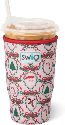 Miniatura 32 de Swig Life Coolie de Taza Helada Mediana, Funda Aislante de Taza de Café Helado de Halloween de 22oz con Asa, Coolie Aislado de Neopreno Mantiene