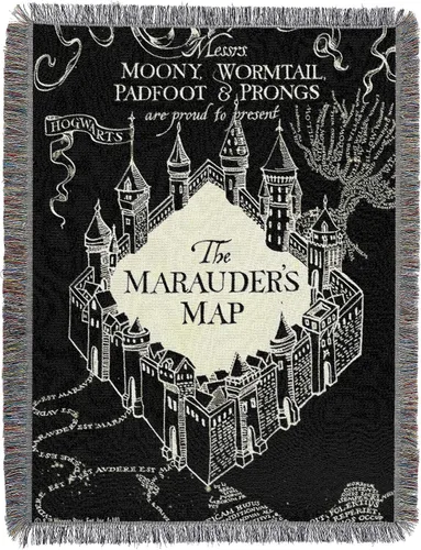Miniatura 3 de Northwest - Manta tipo alfombra tejida de Harry Potter, 48 x 60 pulgadas, Castillo