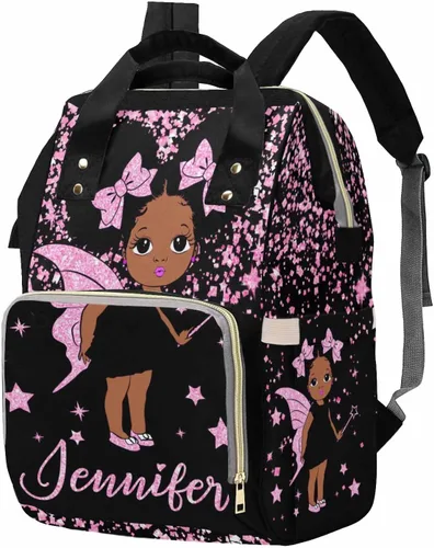 Miniatura 32 de M YESCUSTOM Bolsa de pañales personalizada con nombre para mamá, mujer, esposa, mochila personalizada, 0625-12, Mochilas Daypack