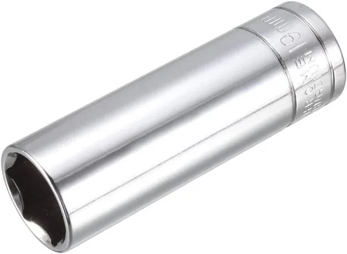 Miniatura 15 de uxcell 1/2 pulgada Drive 0.315 in 6-Point Deep Socket, métrico, Cr-V (pulido)