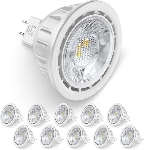 Miniatura 13 de Bombillas LED MR16, 5 W (equivalente a halógeno de 50 W), bombillas de luz de paisaje, 2700 K blanco cálido, base de dos pines GU5.3, foco LED MR16