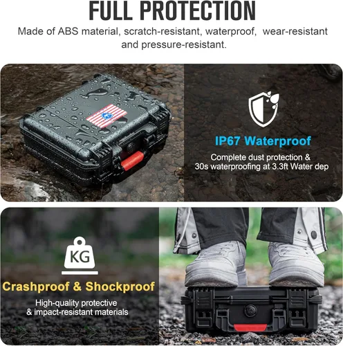 Miniatura 8 de Kinghardcase Estuche para Armas para Pistolas Aprobado por la TSA Estuche de Viaje para Armas de Fuego Estuche Duro para Pistola Glock Estuche