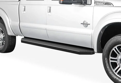 Miniatura 9 de Estribos APS 5 pulgadas negros compatibles con Ford F250 F350 Super Duty 1999-2016 cabina doble acero inoxidable (pasos laterales barras laterales)