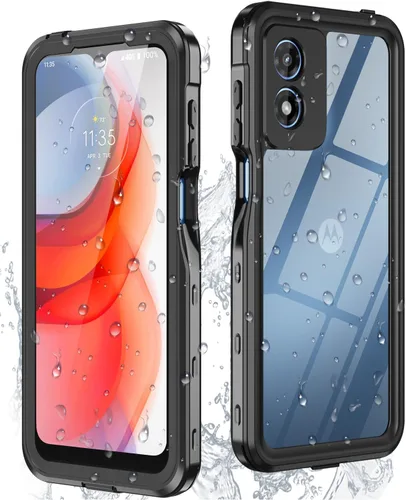 Funda impermeable para Motorola Moto G Play 2024 con protector de pantalla integrado, cuerpo completo bajo el agua, a prueba de polvo, a prueba de