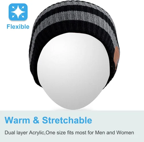 Miniatura 45 de Rotibox - Gorro inalámbrico con Bluetooth para deportes al aire libre, regalo de Navidad.