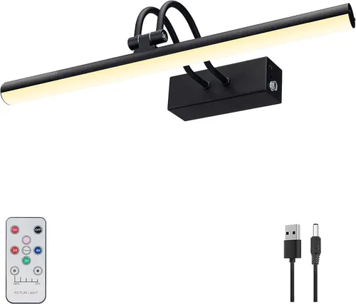 Miniatura 18 de RAIFOOLLY Luz de imagen, luces de imagen para pared inalámbricas, luces de imagen de 16 pulgadas con temporizador y regulable, luces de pared a