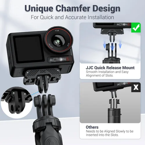 Miniatura 4 de JJC 2 adaptadores magnéticos de liberación rápida Action 5 para DJI Osmo 360 Action 5 Pro 4 3, reemplazo de montaje de liberación rápida OEM