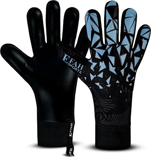 Guantes de portero de fútbol para niños, jóvenes y adultos profesionales con palmas de protección y agarre reforzado Gris