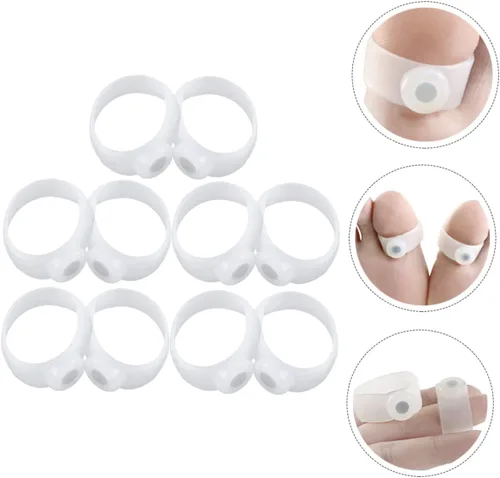 Miniatura 2 de 5 pares de anillos de dedo del pie cubiertas magnéticas de banda elástica cubierta de dedo del pie herramienta magnética Jansio anillo para dedos