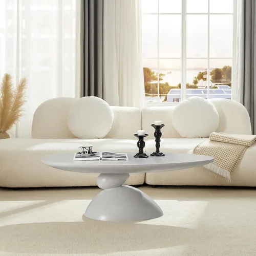Miniatura 35 de KEVINSPACE Mesa auxiliar redonda pequeña para sala de estar, mesa auxiliar circular de madera, mesita de noche para apartamento, dormitorio, Ø 23.4
