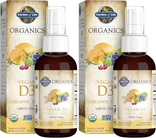 Miniatura 6 de Suplemento de Planta de jardín de vida D3 Vitamina, mykind Conjunto orgánico Alimentos Vitamina D con Omegas, Vegan, vainilla, 2 oz Liquid Spray