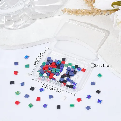 Miniatura 6 de SUNNYCLUE 1 caja de 180 cuentas de dos agujeros de 0.197 in, cuentas de Tila de 2 agujeros, cuentas de semillas de vidrio Miyuki Tila, juego