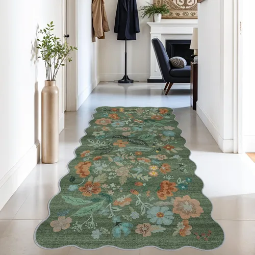 Miniatura 86 de Alfombra lavable para pasillo - 2x7 alfombras de cocina, alfombra para entrada, alfombra vintage, suave, alfombra antideslizante para piso, alfombra