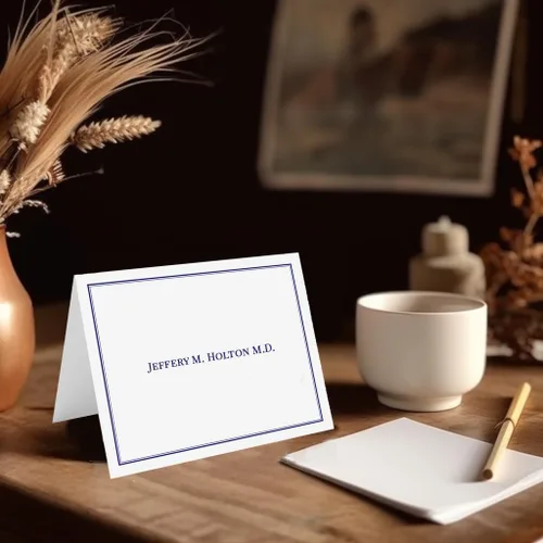 Miniatura 2 de Modern Pink Paper Papelería personalizada para hombres o mujeres, tarjetas de notas plegables personalizadas, tu elección