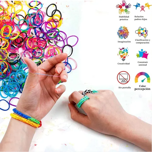 Miniatura 5 de YITOHOP Kit de Pulseras de Bandas Elásticas de Telar 15000+, Bandas de Goma para Kit de Hacer Pulseras, Kit de Fabricación de Pulseras de Telar