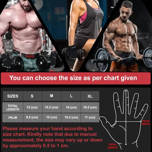 Miniatura 6 de SAWANS Guantes de entrenamiento de fitness, guantes de levantamiento de pesas para hombres y mujeres, transpirables, soporte de muñeca para Correas