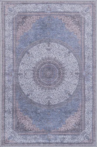 Miniatura 90 de GLN Rugs Bohemian Collection - Alfombra de felpilla lavable a máquina, bohemio vintage, antideslizante, alfombra de felpilla de pelo bajo, alfombra