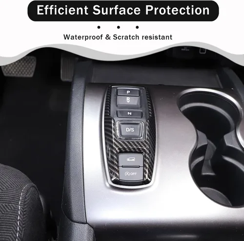 Miniatura 3 de Marco de Botón de Palanca de Cambios Trim para Honda Pilot 2016-2022/ Ridgeline 2020-2023/ Passport 2019-2023, Material ABS Cubierta del Panel