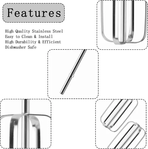 Miniatura 3 de 2 piezas de accesorios para batidora de mano, batidores para batidora de mano para cocina, piezas de repuesto de acero inoxidable para KitchenAid