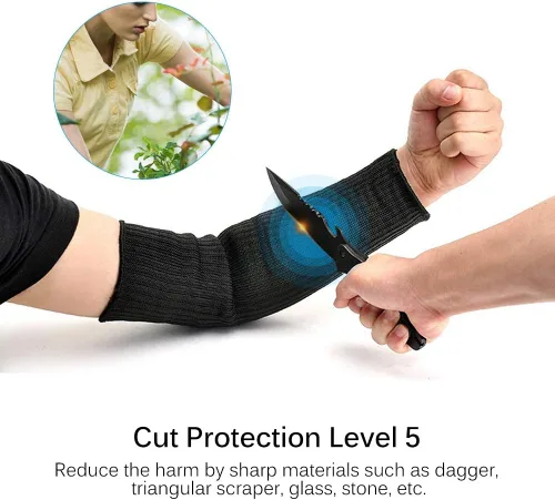 Miniatura 4 de Zerone Protectores de brazo para piel fina, mangas de brazo de calor de nivel 5, quemaduras y cortes, y alambre de acero antiabrasión, protector