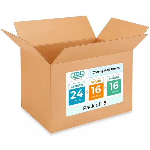 Miniatura 40 de IDL Packaging Paquete de 5 cajas de envío altas de 8 x 8 x 48 pulgadas, extra resistentes de 200 libras frente a caja regular, cajas de mudanza