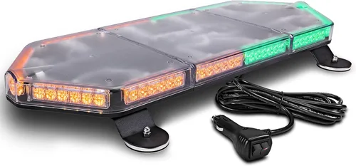Miniatura 52 de NanoFlare NFMB56 Mini Barra de Luz Estroboscópica LED Roja Blanca de 17" 12V 56W [Clase SAE 1] [Imán/Montaje Permanente] Barra de Luz de Baliza