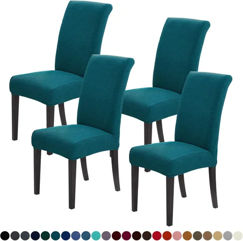 Miniatura 71 de Joccun Fundas para Sillas de Comedor Juego de 2, Fundas Elásticas para Sillas de Comedor Fundas para Sillas de Comedor Protector de Asiento, Funda