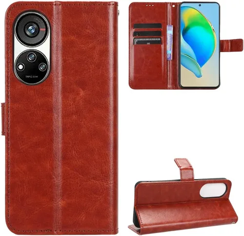 Miniatura 57 de Funda para Boost Mobile Celero 5G + Funda de piel con tapa para Boost Mobile Celero 5G Plus, color negro