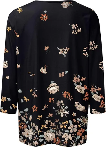 Miniatura 4 de HPJKLYTR Camisetas y blusas para mujer con estampado bonito, blusas casuales de talla grande, básicas, blusas sin botones