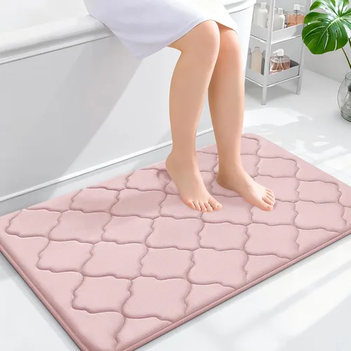 Miniatura 154 de OLANLY Alfombra de Baño de Espuma Viscoelástica de 24 x 16 pulgadas, Ultra Suave y Absorbente, Alfombras de Baño Antideslizantes, Cómodas, Lavables