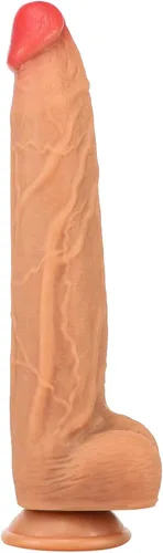 Consolador extra largo de 12.2 pulgadas, consolador realista para adultos, consolador anal de silicona para parejas, consolador anal con ventosa,