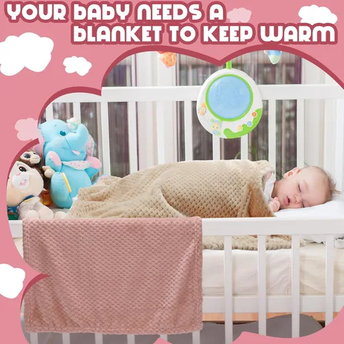 Miniatura 6 de Frienda Manta mullida para bebé, 4 piezas, manta mullida para niños y niñas, suave y cálida para bebés, recién nacidos, suministros de cama
