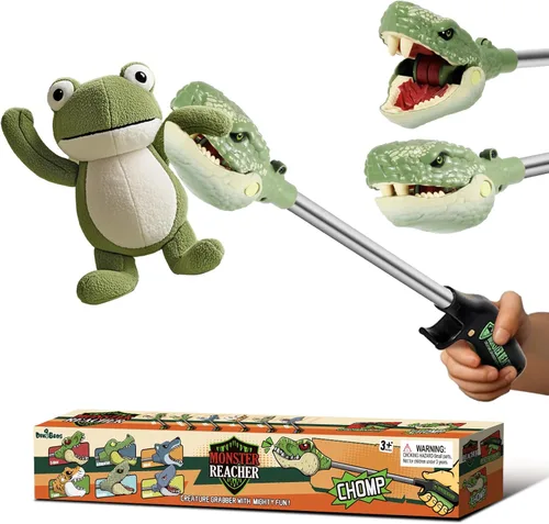 Miniatura 11 de DINOBROS Juguetes de dinosaurio para niños de 3 años en adelante Jurásico Dinosaurios T-Rex Grabber Toy Claw Robot Hand Snapper Dino Chomper Monster