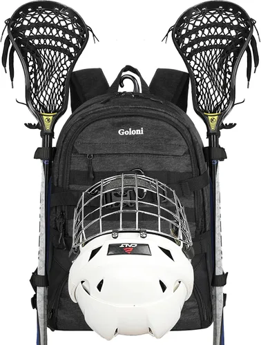 Miniatura 11 de Goloni Lacrosse - Mochila para equipo con dos palos y compartimento separado para tacos y bolsa de hockey sobre césped