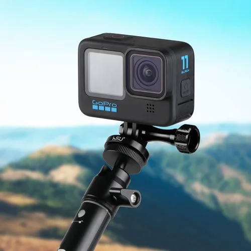 Miniatura 5 de HSU Adaptador de montaje en trípode GoPro de aluminio para GoPro Hero 11/10/9/8/7/6, DJI Osmo Action AKASO