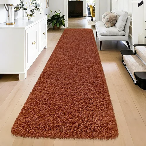 Miniatura 31 de Alfombras suaves para dormitorio, alfombra de pasillo de 2 x 6 pies, alfombra de felpa lanuda antideslizante para mesita de noche, sofá, sala