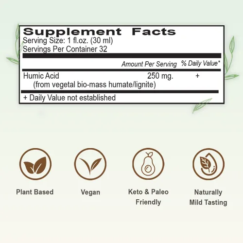 Miniatura 5 de Vital Earth Minerals Humic Minerals - Paquete de 2 suplementos de ácido fúlvico con más de 70 minerales traza, electrolitos para recuperación