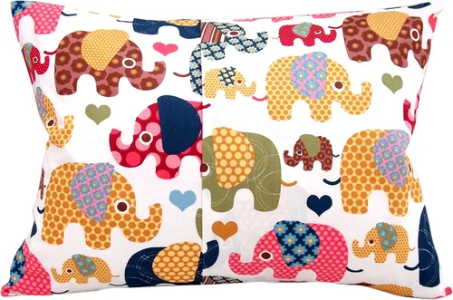 Miniatura 2 de Funda de almohada para niños pequeños 13 x 18 de algodón - Fundas de almohada con elefantes, funda de almohada de viaje para niños, ropa de cama