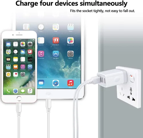 Miniatura 2 de Caja de carga para iPhone 17, carga rápida, 4.8A, cargador USB, enchufe de pared, adaptador de corriente, bloque de carga, cubo de ladrillo