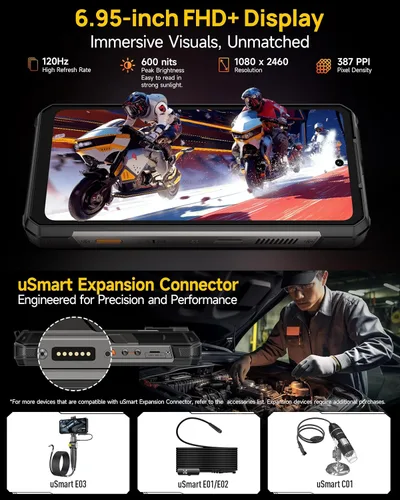 Miniatura 7 de Ulefone Armor 34 Pro 5G - Teléfono inteligente resistente con proyector de 150 lúmenes, 32GB+512GB ROM/2TB, 25500mAh 66W, Android 15, 6.95" 120Hz