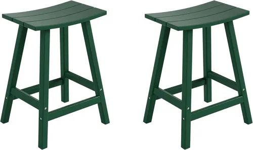 Miniatura 64 de WestinTrends Malibu - Juego de 2 taburetes para sillín para exteriores/patio, 24 alturas, color rojo