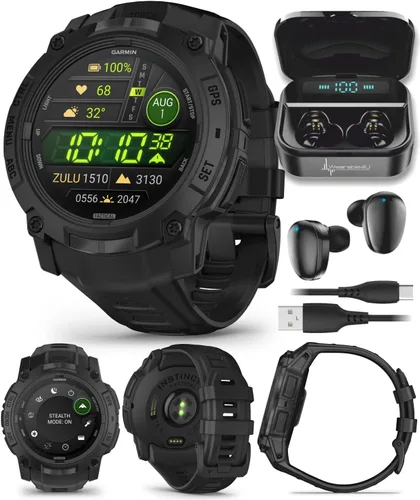 Miniatura 9 de Garmin Instinct 3 Edición Táctica, Pantalla de Carga Solar, 45mm, Reloj Inteligente GPS Resistente para Exteriores con Soporte de Balística
