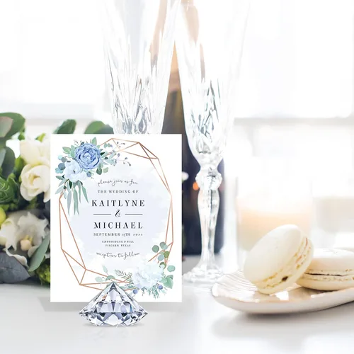 Miniatura 2 de MTLEE 36 portatarjetas con diamantes acrílicos para bodas, soportes de mesa de cristal, soportes de mesa para bodas, decoración de mesa de baby