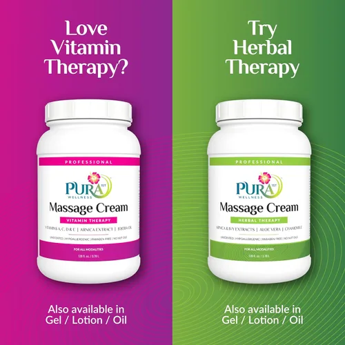 Miniatura 6 de Vitamin Therapy - Crema de masaje de 1 galón, vitamina E, profesional, terapia de masaje, tejido profundo, sin perfume, hipoalergénico, ingredientes