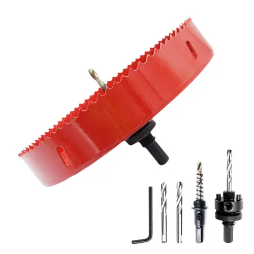 Miniatura 29 de Broca bimetálica para taladro, cortador de orificios HSS con eje para madera y metal
