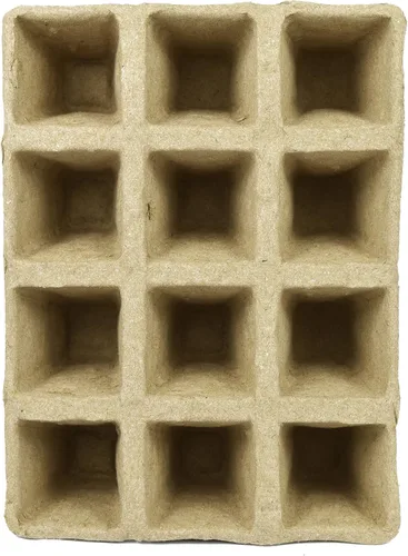 Miniatura 5 de Juego de 6 macetas de turba biodegradables y ecológicas. Bandeja de 12 macetas de 3 pulgadas - Macetas de turba recicladas no blanqueadas perfectas