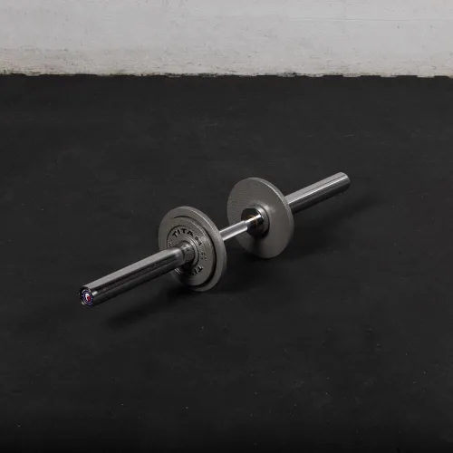 Miniatura 2 de Titan Fitness Barra de mancuernas olímpica cargable de 36 pulgadas, capacidad de 400 libras, mango moleteado para entrenamiento de fuerza